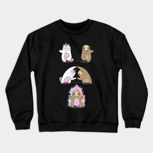 Sloth with Unicorn Fusion Crewneck Sweatshirt